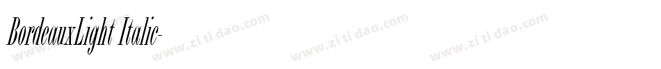 BordeauxLight Italic字体转换
